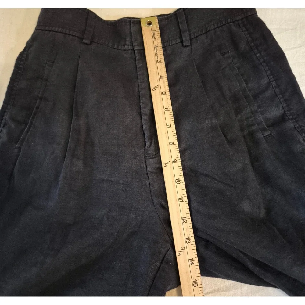 Everlane Women's Size 2 The Linen Way-High Drape Pants Flax Wide-Leg Minimalist
